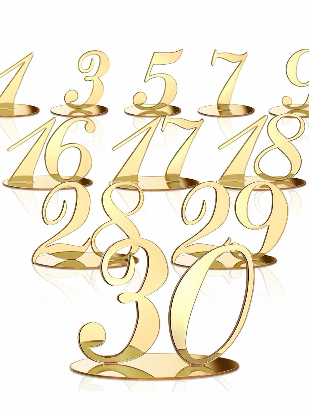 Gold Number 1-30 Table Number Stand